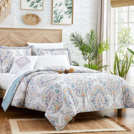 8 Piece Printed Complete Bed Set Castell Queen